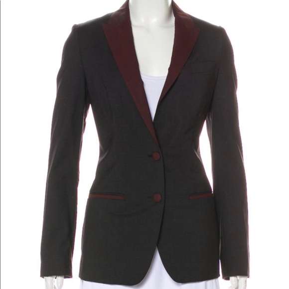 🚫SOLD🚫 Dolce & Gabbana Charcoal/Wine Blazer IT 42 EUC - Picture 2 of 6